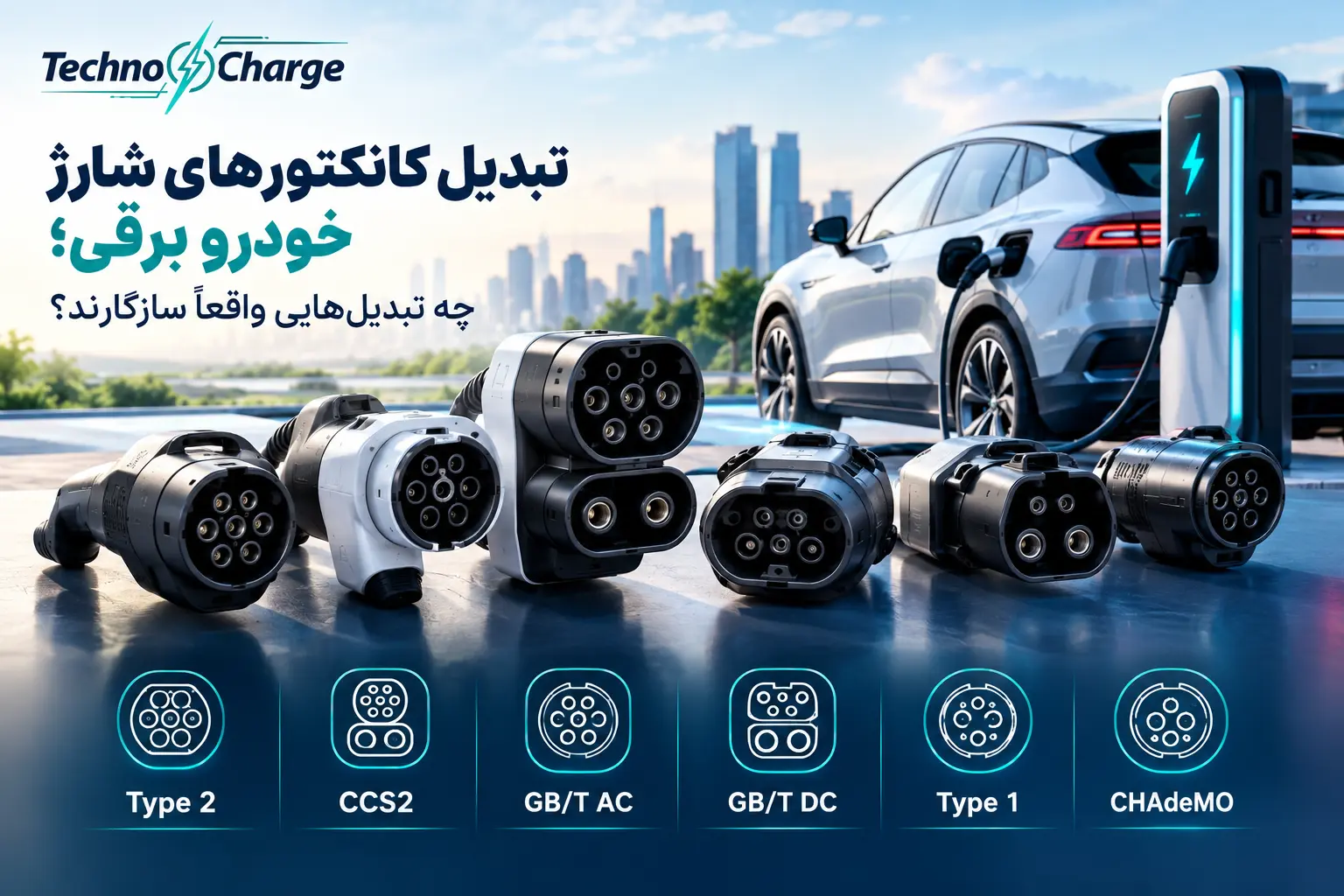 تبدیل کانکتورهای شارژ خودرو برقی؛ چه تبدیلهایی واقعاً سازگارند؟